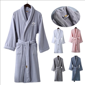 Cotton Terry Cloths Robes Shawl Bathrobe